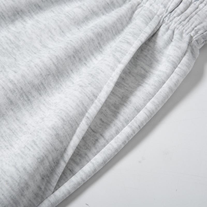 Men's Solid Gray Basic Drawstring Waist Sweatpants Micro-Elastic Comfortable Straight Casual Trousers Regular Version Spring Autumn Outdoor Sportswear Double Pockets All Seasons