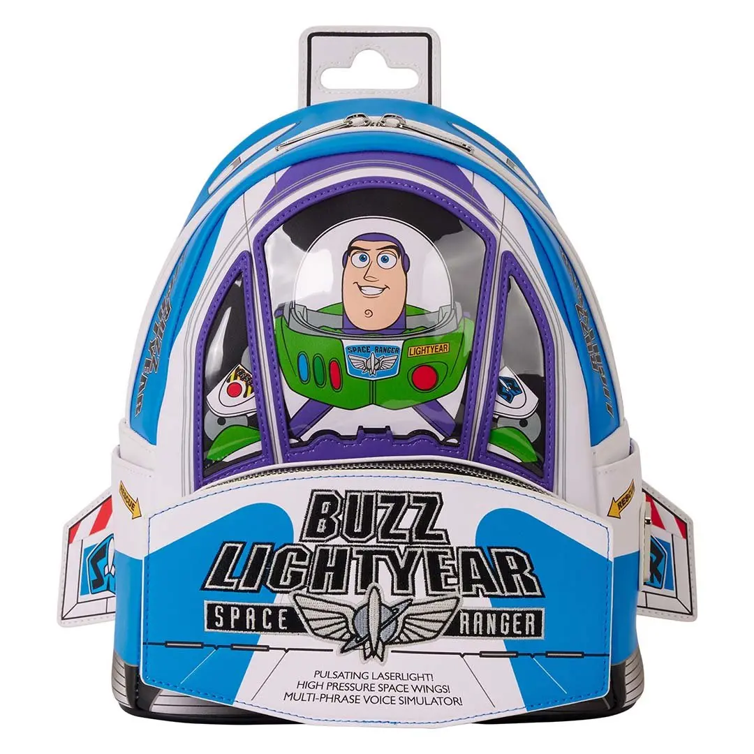 Loungefly Pixar Toy Story 30th Anniversary Buzz Lightyear Glow Vegan Leather Lightweight Rucksack Mini Backpack