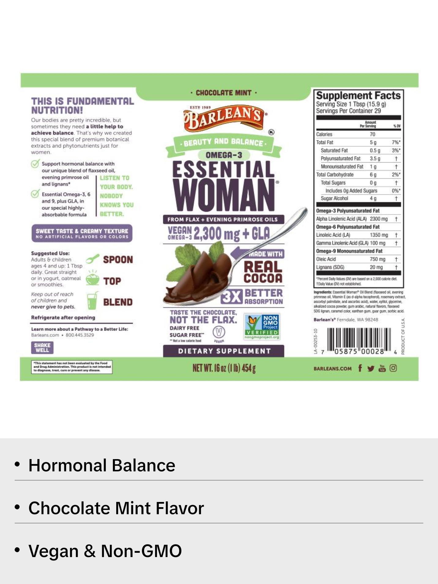 Essential Woman® Chocolate Mint Supplement Edible