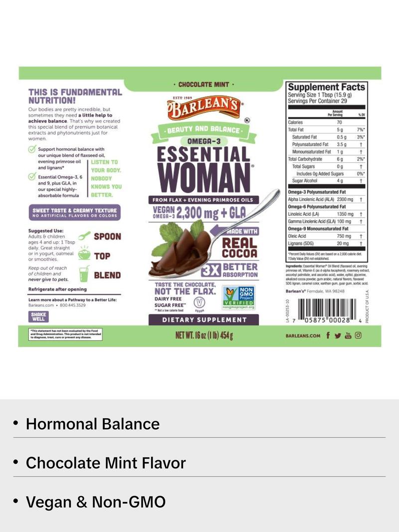 Essential Woman® Chocolate Mint Supplement Edible