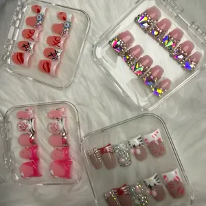 Handmade Press On duck shape Nail Collection Reusable Fake Nails Kit with Long Lasting Glue Easy Peel Off Remover for Daily Party Use