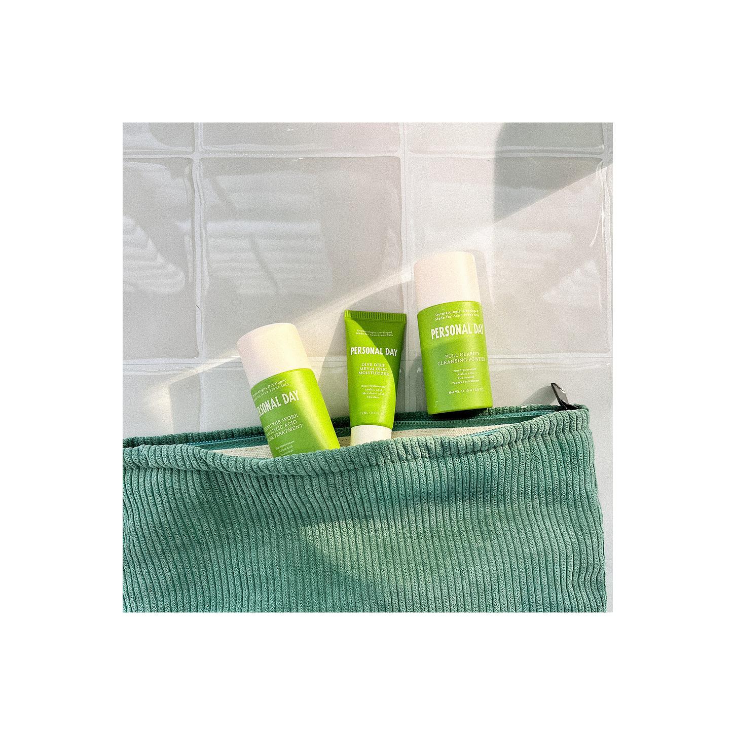 Personal Day Self-Discovery Skin Care Kit, Lactic Acid Cleanser for Acne Repair & Moisture Boosting