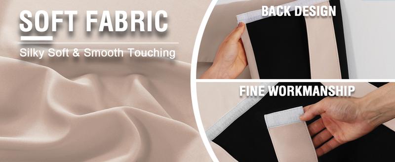 H.VERSAILTEX 100% Blackout French Door Curtain 1 Panel Privacy French Door Blinds Light Blocking Curtain for Sliding Glass Door Thermal Insulated Tie Up Shade