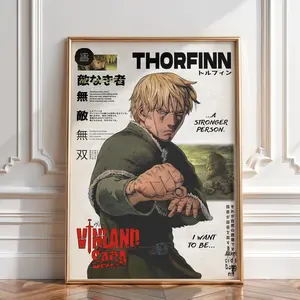 Vinland Saga Anime Poster, Thorfinn Manga Print Decor Posters - NO FRAME