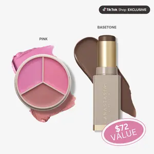 Full Pigment Sculpt & Blush 2-Piece Set - Pink Magic Touch Blush Trio + Smooth Blur Contour