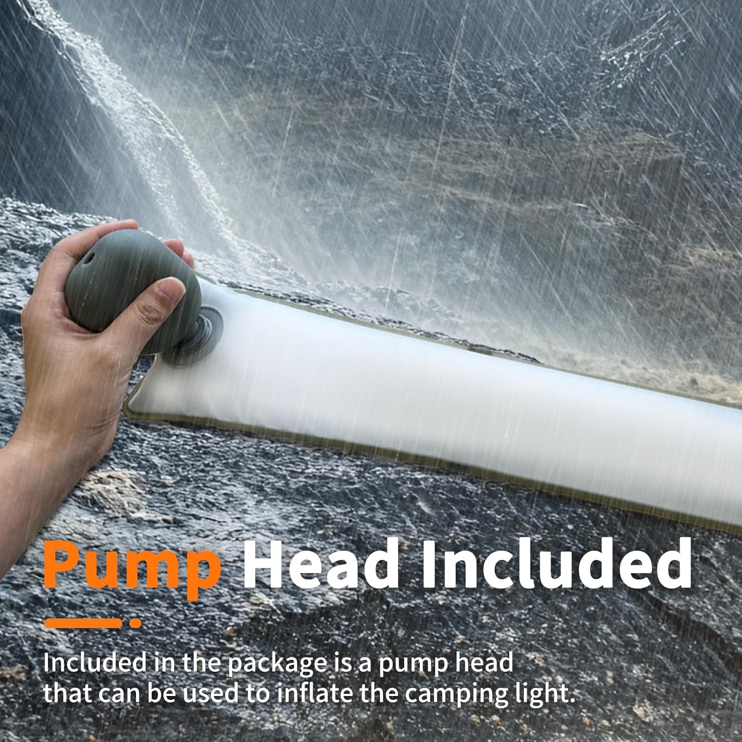 BougeRV  Inflatable Solar Camping Lantern,USB Rechargeable,4 Lighting Modes,IP66 Waterproof,Portable and Lightweight Tent Light