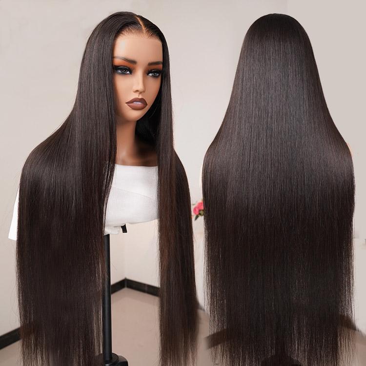 West Kiss Ready Go Glueless Wig Straight 7x4 Closure Wig Human Hair Pre Plucked Natural Hairline 7x5 Closure Wig