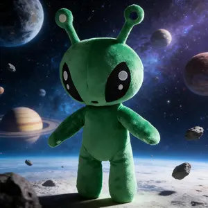 34cm Green Alien Plush Toy Soft Cuddly Companion for Indoor Room Decor Lightweight Huggable Perfect for Daily Cuddling and Relaxing