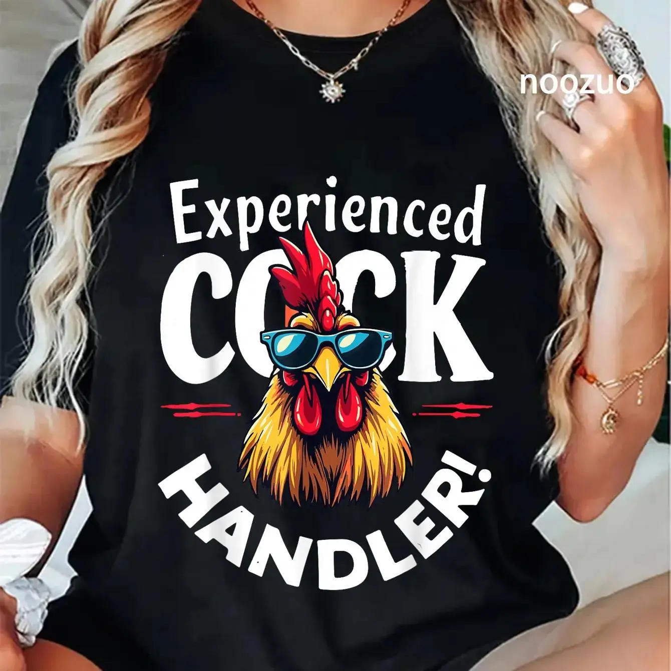 100% Cotton Unisex Experienced Cock Handler Raunchy Women's Funny Adult Humor T-Shirt Casual Graphic Printed Vintage Tshirt