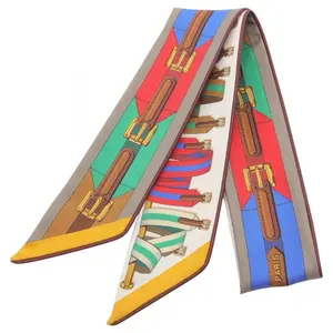 Pre-owned Hermes Leather Trim Twilly