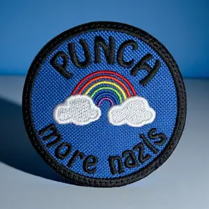 Punch More Nazis Embroidery Patch Multi Sizes 3" - 5"