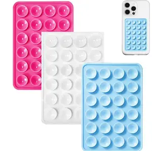 3 PCS Single-sided Silicone Adhesive Suction Cup Phone Case Mount, Non Slip Sticky Phone Grip for Cellphones, Strong Grip Holder for Selfies & Videos