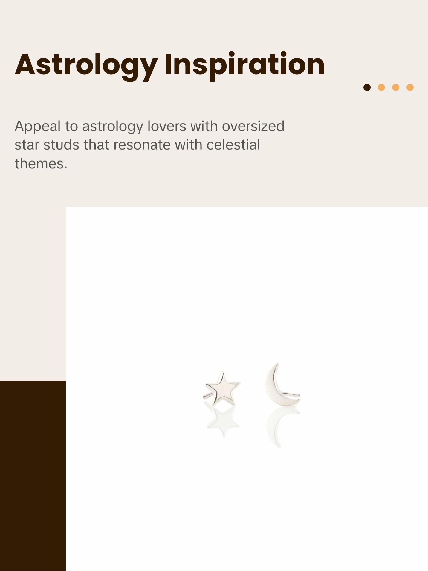 Star and Moon Stud Earrings