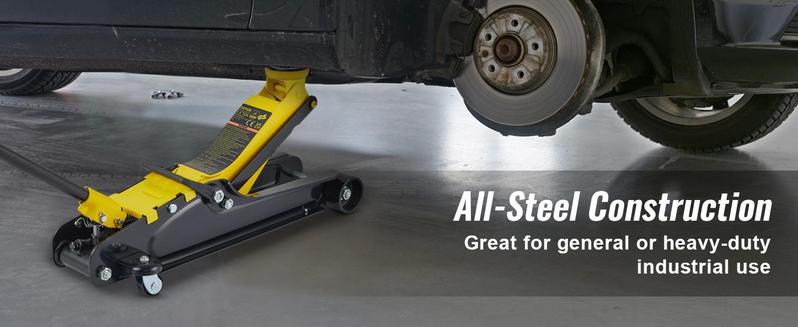 VEVOR Low Profile Floor Jack 2.5 Ton Heavy Steel Single Piston Hydraulic Pump