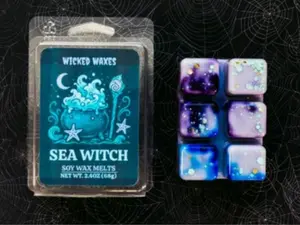 Sea Witch Wax Melts | Tropical Ocean Spell Scent | Coconut Sea Moss Driftwood | Strong Wax Melts