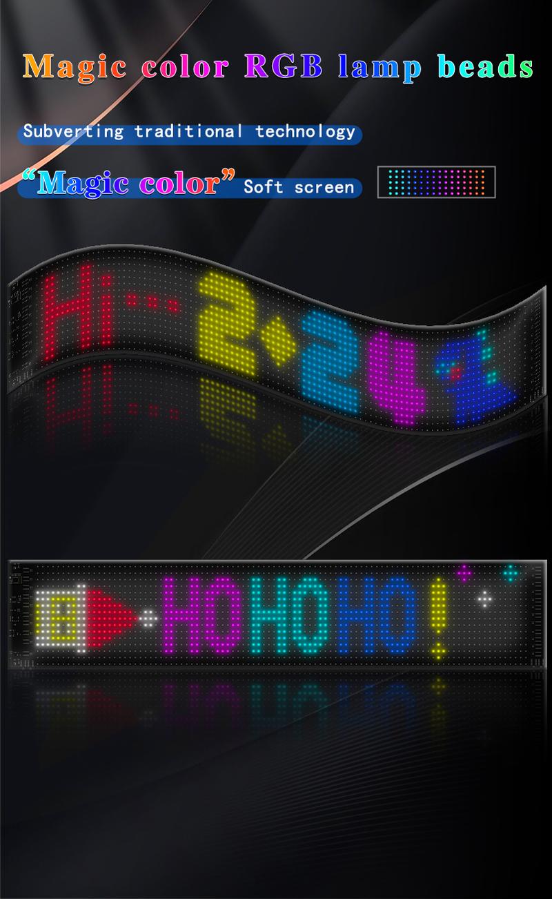 Customizable Bluetooth App Control LED Sign for Store, Car, Bar, Hotel with Programmable Text & Animations