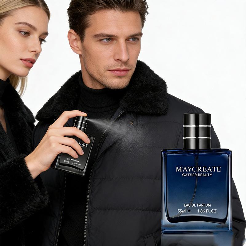 M'AYCREATE Men's Eau De Toilette 55ml Azure Sea Salt Freshness Knight Woodsy Deep Scent Long Lasting Marine Classic Fragrance with Lemon Cedarwood Notes Ideal for Spring Summer Outings