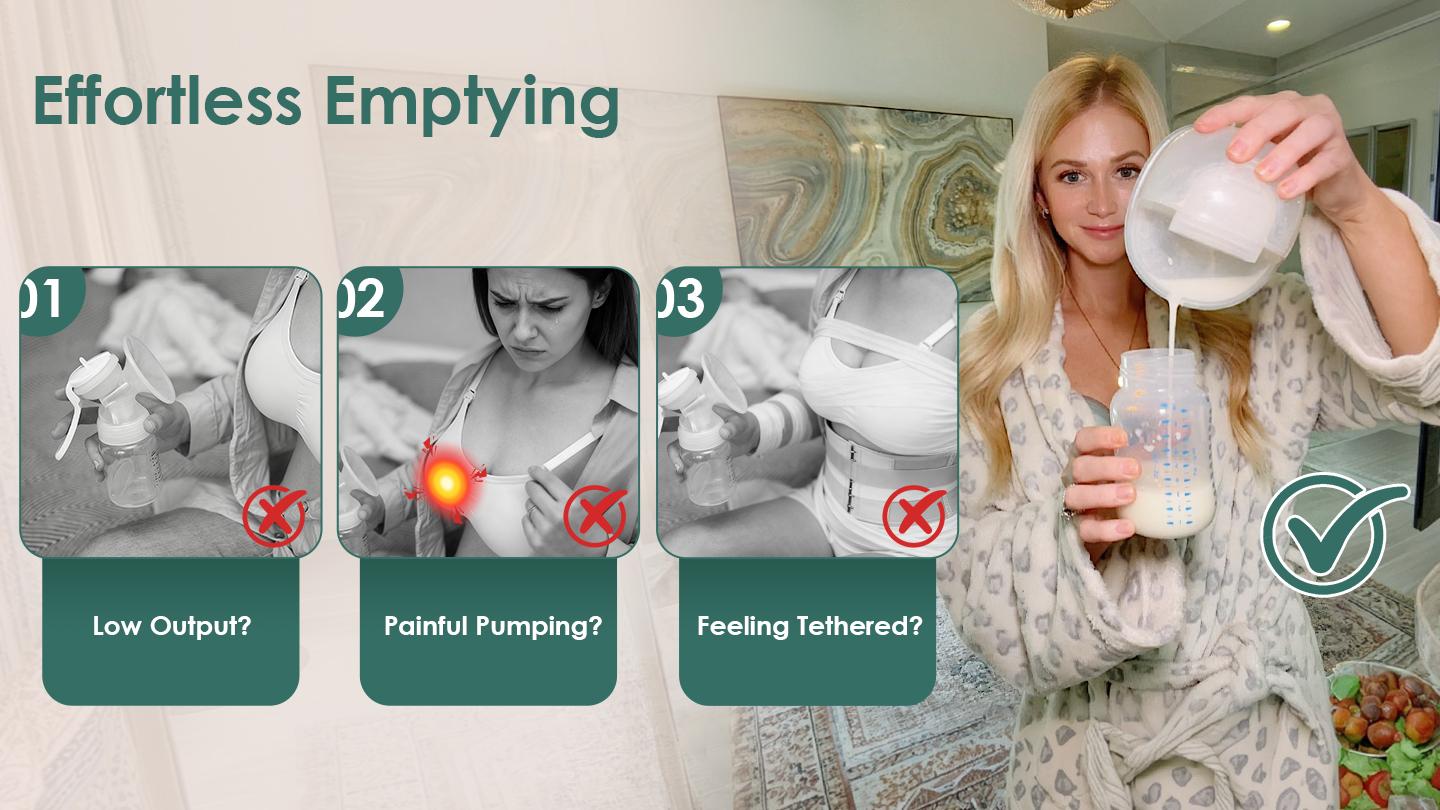 MomMed Wearable Breast Pump S21, Hands-Free Electric Breast Pump, Personalized Electric Portable Breast Pump, Large Capacity And Strong Suction for More Milk, Portable, Leak-Proof & Ultra-Quiet Breast Pump