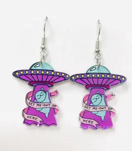 UFO Get Me-owt of here earrings