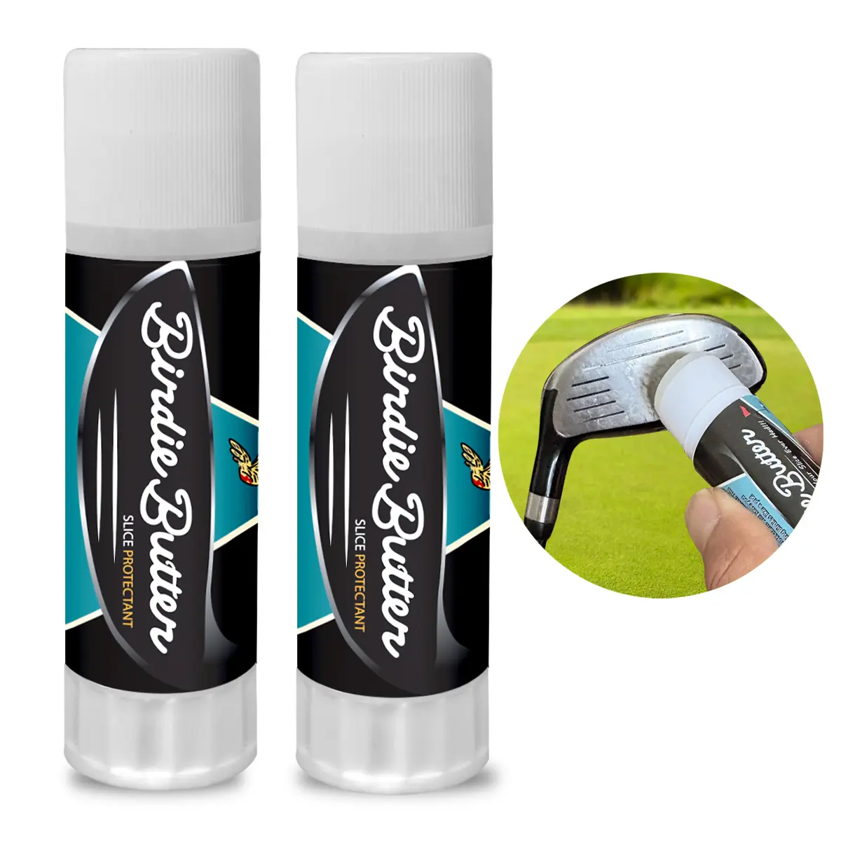 Anti Slice Golf Wax Stick - Reduce Side Spin - Golf Club Accessories - 2 Pack