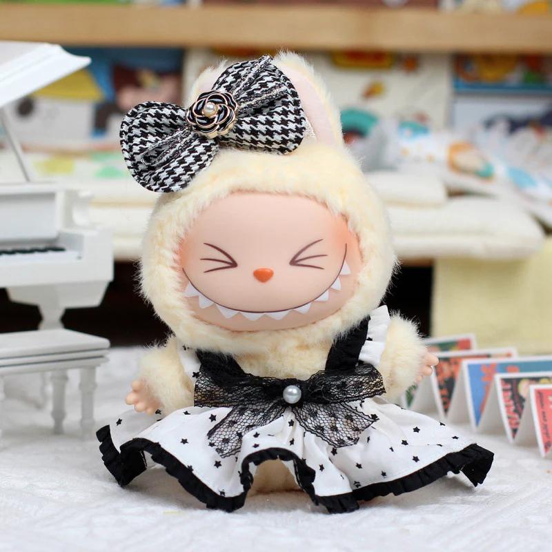 Labubu 17cm DIY Doll Making Clothes Invisible Wings Princess, Heartbeat Macaron Labubu Soft Cuddly Gift Lifelike Newborn Reborn Labubu 17cm DIY Doll Making Clothes Invisible Wings Princess, Heartbeat Macaron Labubu Soft Cuddly Gift Lifelike Newborn Reborn