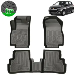 Floor Mats for Chevrolet Spark 2016-2020 Floor Liners 5-Seat All Weather Protection 1st & 2nd Row High Edge Non-Slip Floor Liners