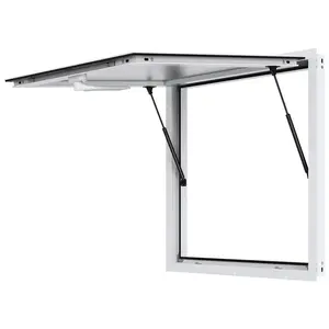 VEVOR Concession Window for Food Truck,  , 36"x36" Aluminum Alloy Food Truck Service Window, Up to 85 Degrees Stand Serving Window with Awning Door & Drag Hook,  for Food Trucks Concession Trailers