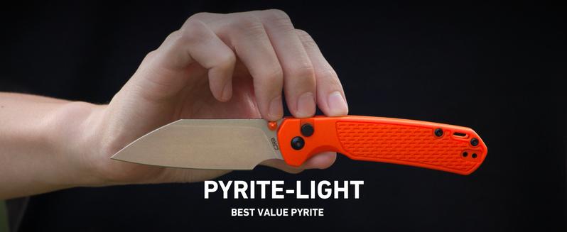 CJRB Pyrite-Light J1945 AR-SFII Steel FRN Handle Pocket Folding Knives for Outdoor, Camping and Daily Tasks