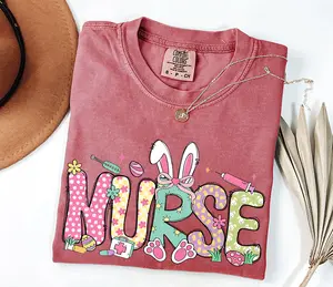 Comfort Colors Easter Nurse Shirt, Nurse Life Shirt, Easter Medical Tee, Easter Nursing Shirt, Nursing Student Tee - LORA ATCHER