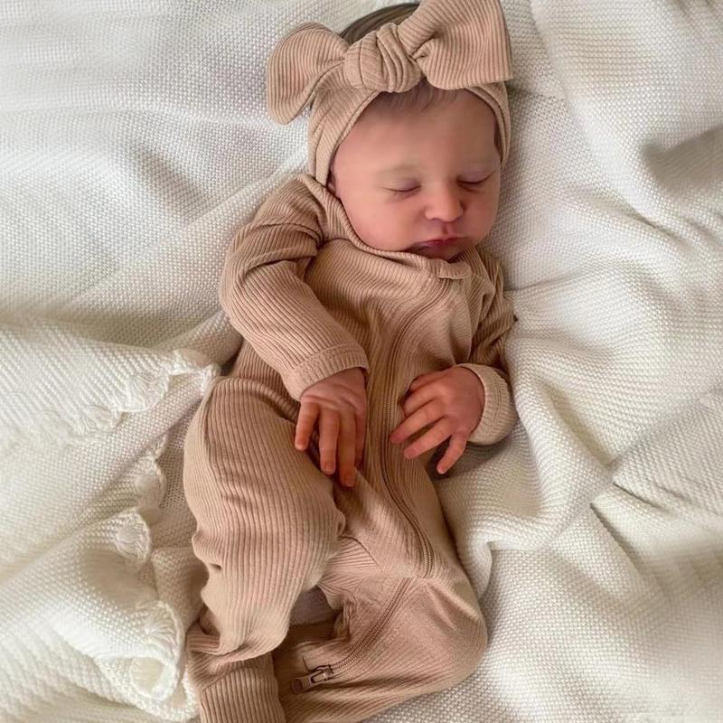 Reborn Baby Dolls 19 inch 48 cm Lifelike Newborn Realistic Weighted Body Handmade Doll with Painted  Hair & Soft Clothes for Kids Ages 3+