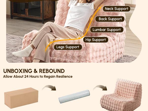 【Spring Glow Up】Ovios 29'' BeanBag Chair Lazy Sofa Couch for Adults - Plush Corduroy Fabric - No Assembly Required, Giant Oversized Fluffy Lounger Dod Bed for Home, Apartment, Gaming Venue & Dorm 【Spring Glow Up】Ovios 29'' BeanBag Chair Lazy Sofa Couch for Adults - Plush Corduroy Fabric - No Assembly Required, Giant Oversized Fluffy Lounger Dod Bed for Home, Apartment, Gaming Venue & Dorm