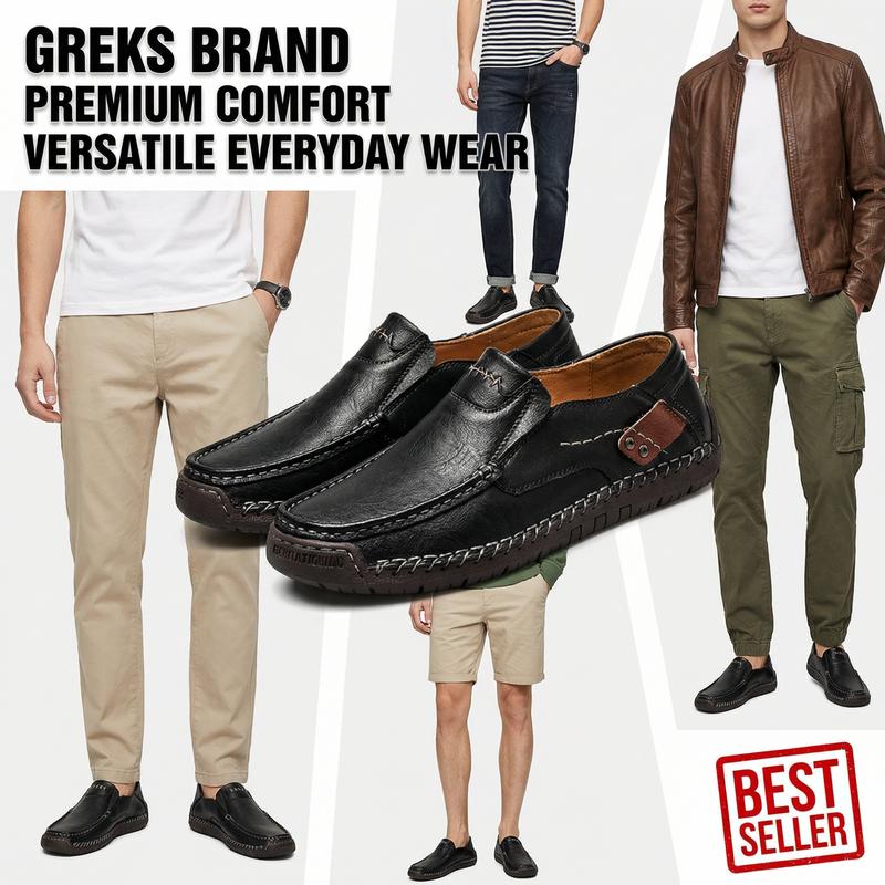 GREKS Men's Loafers Slip-On Casual Shoes Lightweight Comfortable Driving Walking Shoes for Everyday Use