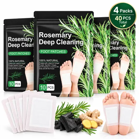 10PCS Rosemary & Ginger Foot Care Pads, Overnight Self-Care Foot Patches with Botanical Ingredients, Comfortable Bedtime Foot Care for Men & Women
