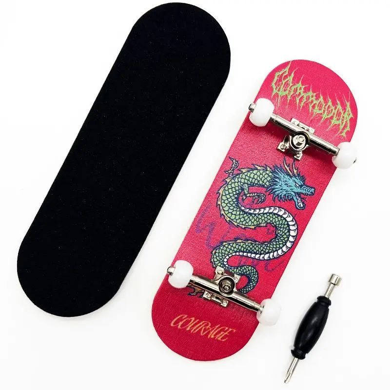 Professional Finger Skateboard 100x32mm Maple Wood, Complete Set, Creative Thumb Skateboard, Professional Bearings, Unique Gift, Stress Relief Fidgets, Stress Relief Fidgeting, Durable, Wooden Fidget Boards