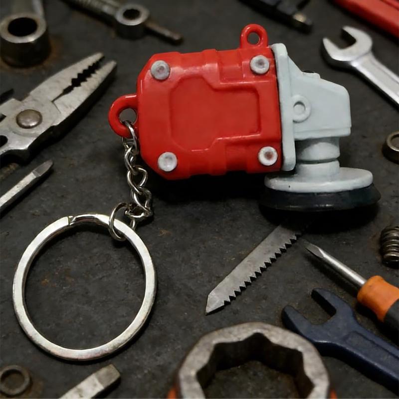 Mini Grinder Keychain,Mini Angle Grinder Keychain,2 in 1 Minis Grinders Keychains,Polishing Tool Keychains,Keychain Attachment