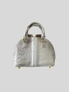 Two Handle Mini Croc Bag in Himalaya