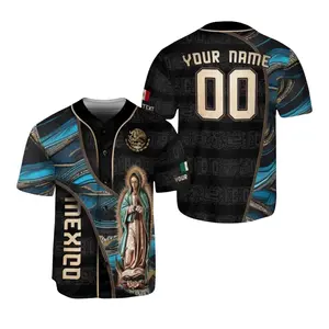Mexico Baseball Jersey Custom Name & Number Virgin of Guadalupe Shirt