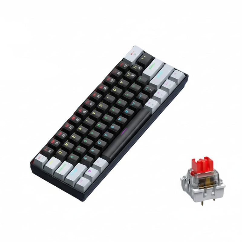 K61 60% Mechanical Gaming Keyboard – Compact RGB Wired 61-Key Layout