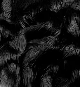 Black Faux Fur Fabric – Premium Classic Fake Fur for Every Creative Project