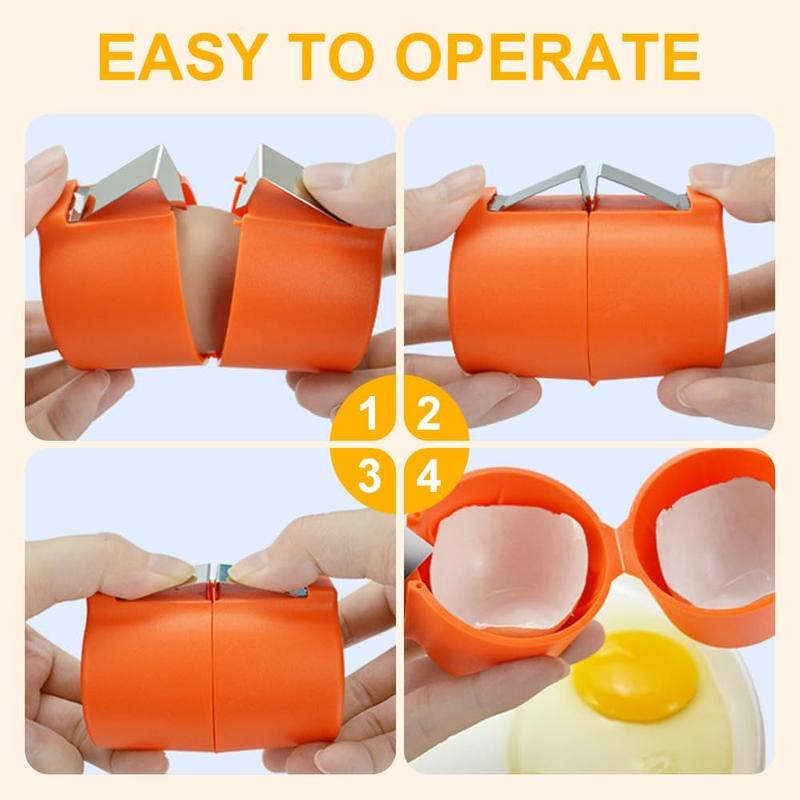 3PCS Egg Shell Opener, Separator for Raw Eggs, Stainless Steel Egg Cutter Egg Cracker Tool, Quickly Cutting Off Cooked Eggs for Home Kitchen 3PCS Egg Shell Opener, Separator for Raw Eggs, Stainless Steel Egg Cutter Egg Cracker Tool, Quickly Cutting Off Cooked Eggs for Home Kitchen