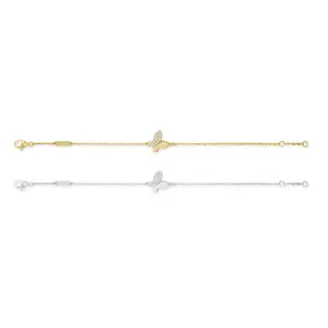 Dainty Butterfly Pavé Bracelet
