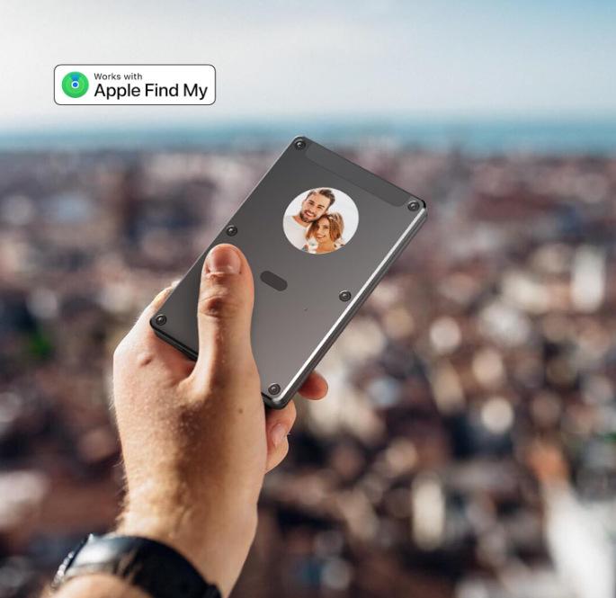 2026 New Arrival DIY E-Ink Screen Air Card pack Minimalist Smart Wallet, Ultra-thin RFID Credit Card Holder for Men and Women Gift for Husband Wife Daughter Father Son Boyfriend