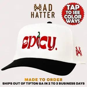 Spicy Embroidered Trucker Hat Snapback Adjustable