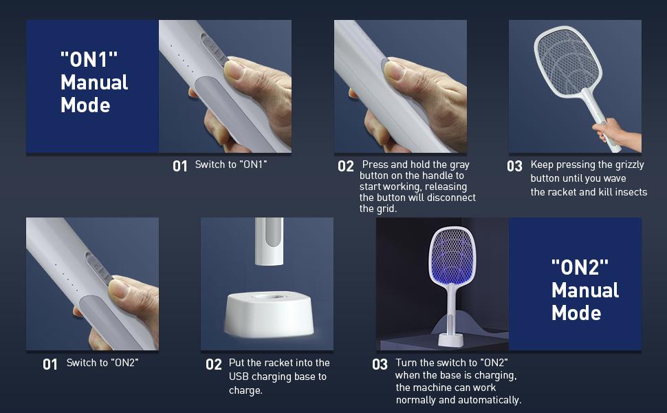 3000V USB Rechargeable Electric Fly Swatter & Bug Zapper with 1200mAh Battery, 3-Layer Safety Mesh,physical Insecticide Without Chemical Pollution, Purple UV Light for Indoor & Outdoor Use - Essential for Home, Backyard, and Camping