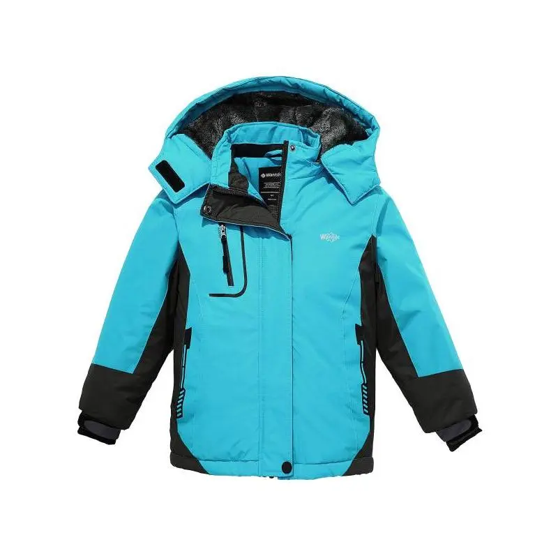 Kids' Hooded Ski Fleece Winter Jacket