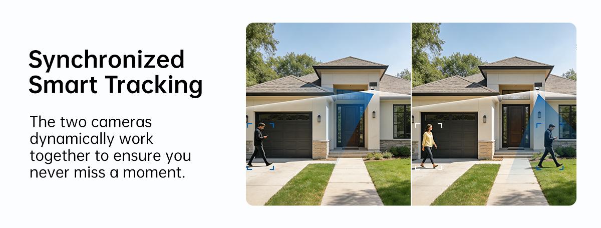 TP-Link & Tapo  C645D KIT Dual Lens Pan/Tilt Security Battery Camera Wireless w/Solar Panel, 2K 3MP 165° Wide-Angle + 6mm Telephoto, Free Person/Vehicle Detection, 360° Pan, SD/Cloud Storage, Works w/Alexa & Google