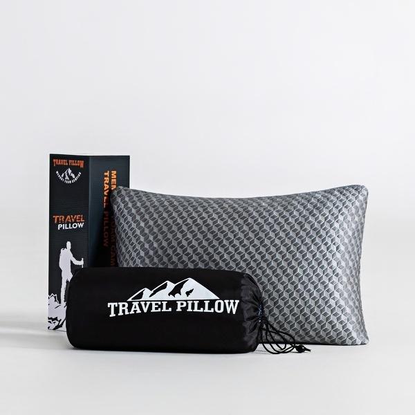 【Small Shredded Memory Foam Pillow】Your All-in-One Travel & Camping Pillow — Medium Firm Support, Breathable Cover, Perfect for Backpacking, Hiking, Flights & Road Trips!