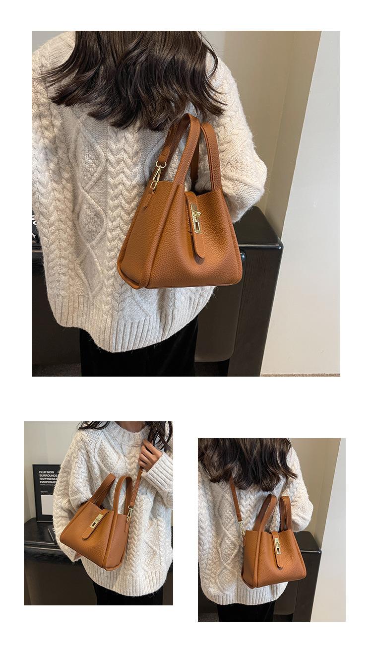 2026 Women's Elegant Solid Color Handbag, Fashion  Leather Shoulder Bag for Daily Used, Casual Trendy Versatile High-quality Commuting Bag, Girl Fashionable Bag,  Tote Satchel PU