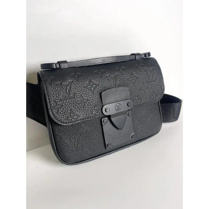 Pre-owned Louis Vuitton Empreinte Leather Crossbody Bags MEN’S BLACK EMPREINTE CROSSBODY BAG