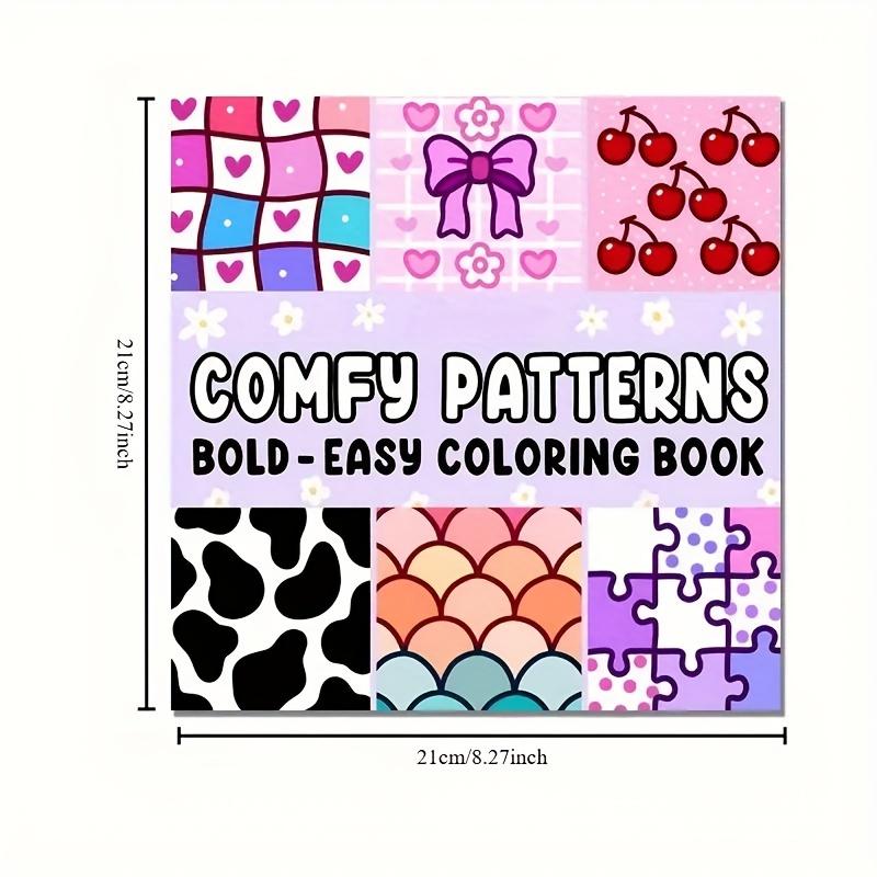3PCS Coloring Book for Adults and Teens, Super Cute Designs, Hygge Spaces for Relaxation